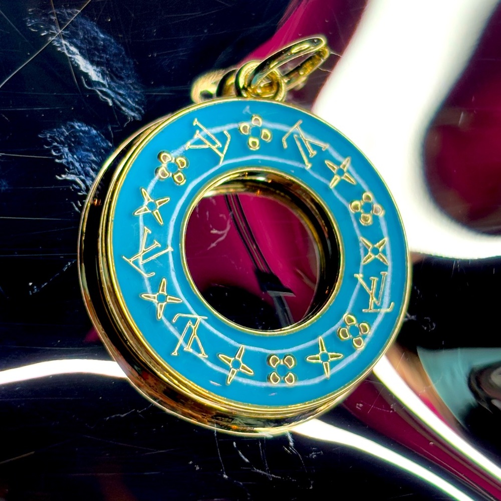 CHARM ~ Louis Vuitton Halo Charm in Turquoise and Gold
